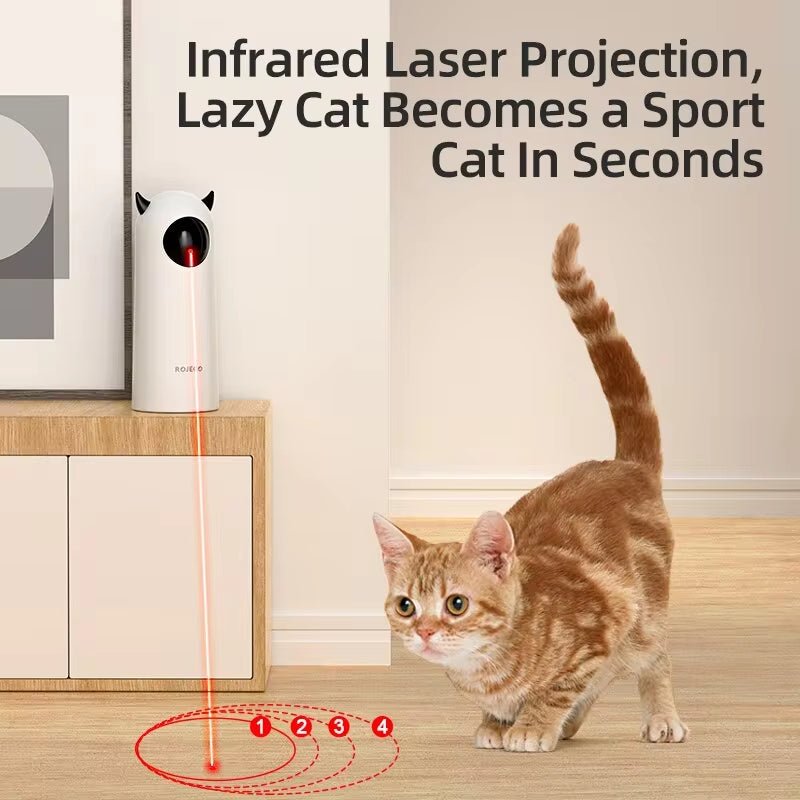 Automatic Smart Cat Toy – Interactive LED Laser Pet Teaser for Indoor Cats & Dogs - TechTrendPro