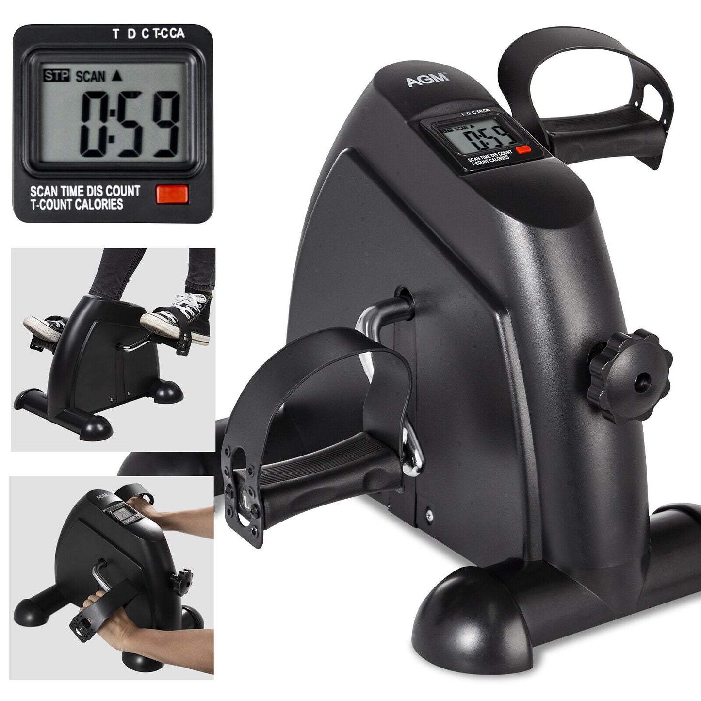 Mini Fitnessbike Pedaltrainer Heimtrainer LCD Armtrainer Und Beintrainer AGM - TechTrendPro