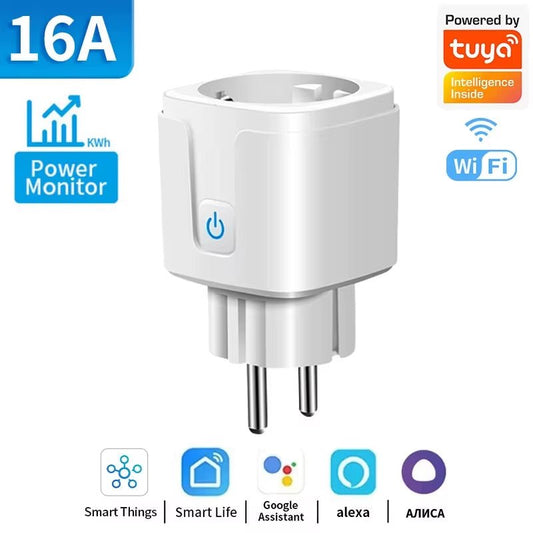 Smart WiFi Plug – Tuya App Control, Voice & Timer, 16A/20A EU Socket - TechTrendPro