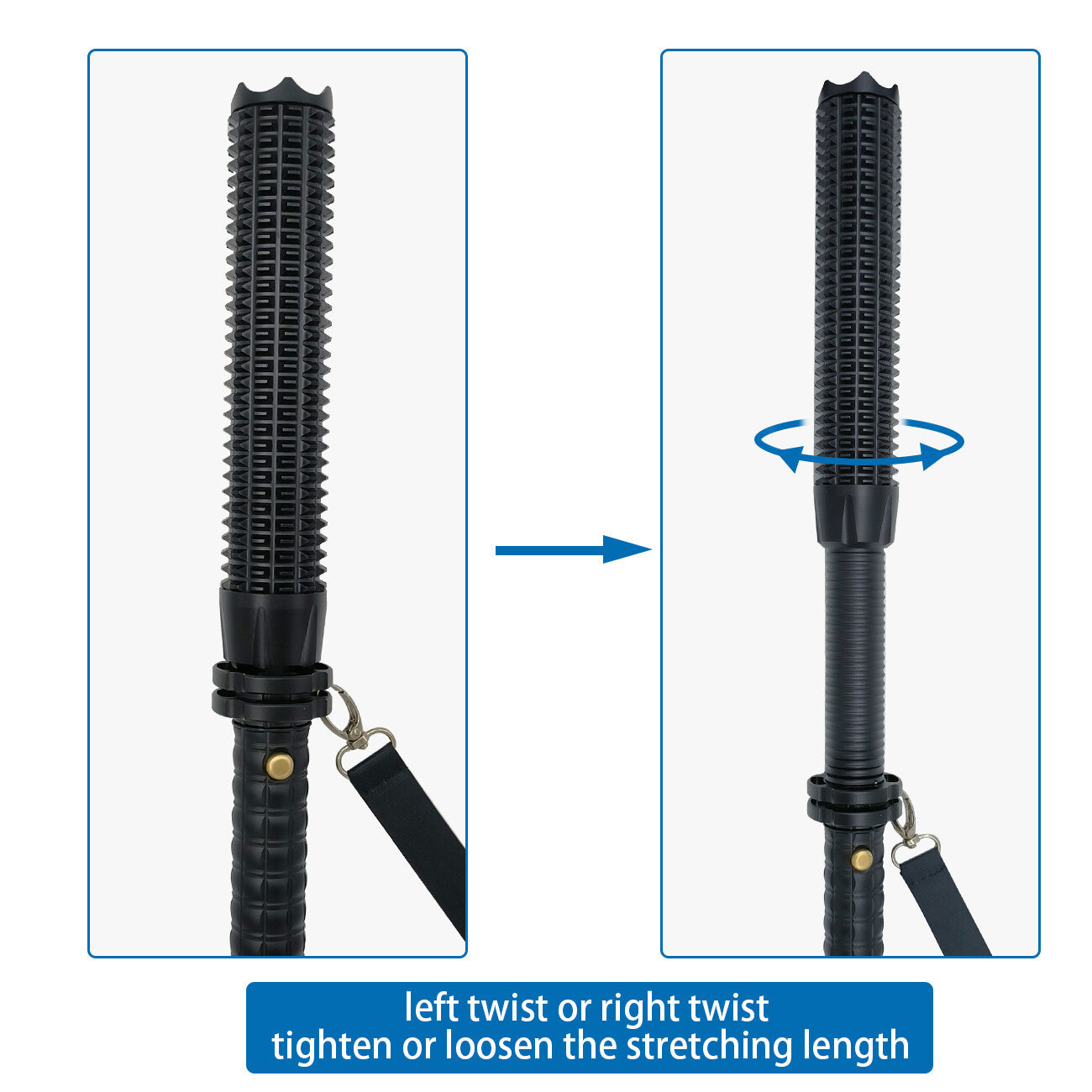 LED Flashlight Zoom Rechargeable Torch Spotlight Emergency Security Work Light 3 Lighting Modes Camping Lamp