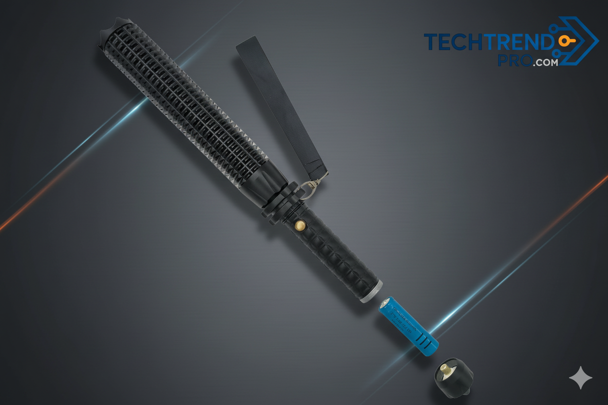 LED Flashlight Zoom Rechargeable Torch Spotlight Emergency Security Work Light 3 Lighting Modes Camping Lamp