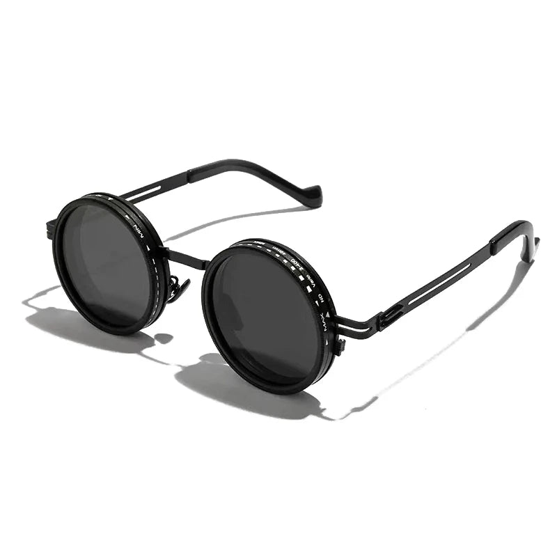 SHAUNA Retro Metal Round Polarized Sunglasses UV400 – Unisex - TechTrendPro