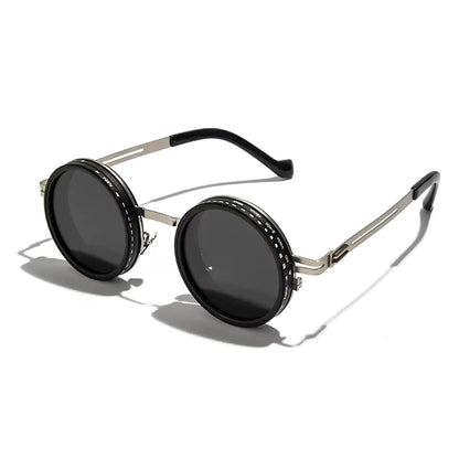 SHAUNA Retro Metal Round Polarized Sunglasses UV400 – Unisex - TechTrendPro