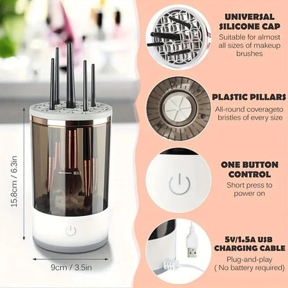 Automatic Electric Makeup Brush Cleaner USB Plug Portable Eyeshadow Brush Holder Holder Tools and Dryer Beauty Makeup Tools - TechTrendPro
