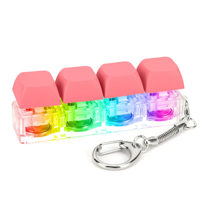 Keyboard-Key Fidget Toy – Mechanische Tastenkappe mit LED-Licht, Stressabbau Keychain & DIY Keyboard Button Spielzeug