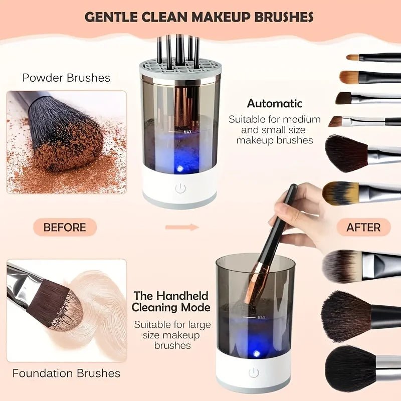 Automatic Electric Makeup Brush Cleaner USB Plug Portable Eyeshadow Brush Holder Holder Tools and Dryer Beauty Makeup Tools - TechTrendPro