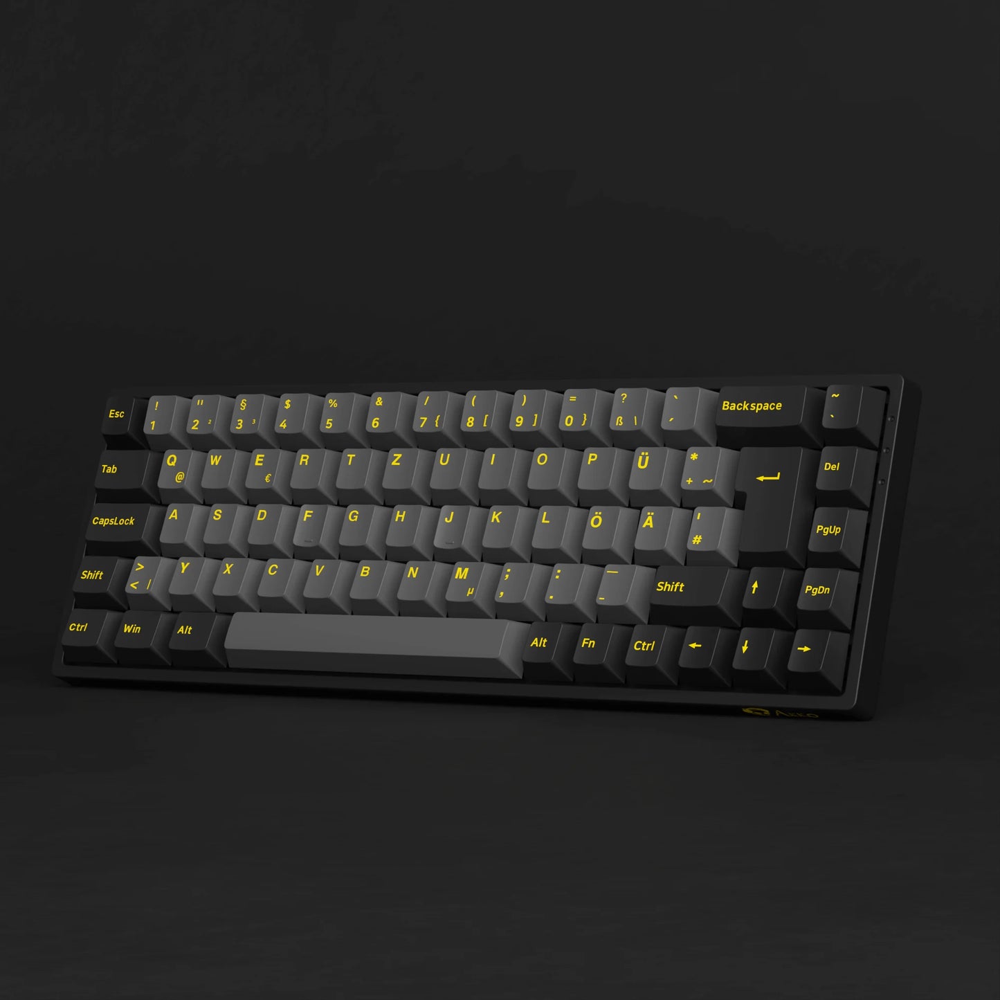 Akko 3068B Plus Black & Gold 65% ISO-DE Layout Mechanical Gaming Keyboard Hot-swapple Multi-Modes 2.4GHz /USB Type-C/BT 5.0