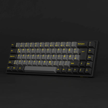 Akko 3068B Plus Black & Gold 65% ISO-DE Layout Mechanical Gaming Keyboard Hot-swapple Multi-Modes 2.4GHz /USB Type-C/BT 5.0